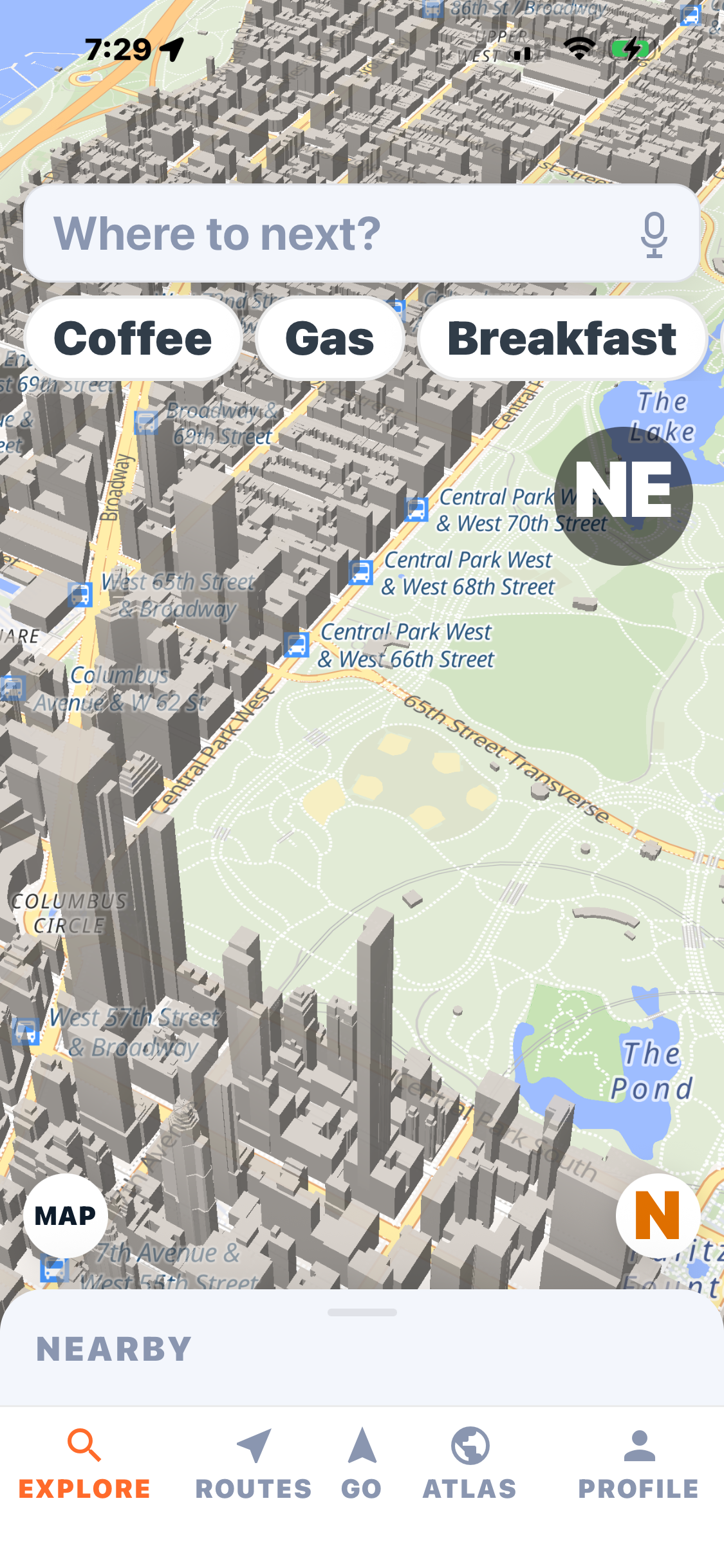 MapMend screenshot of Central Park